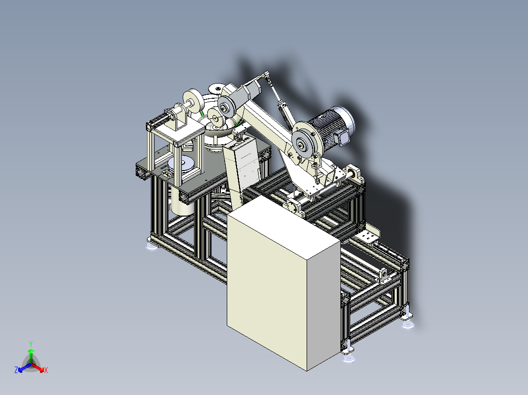 A36_铁锅形状物自动抛光打磨机