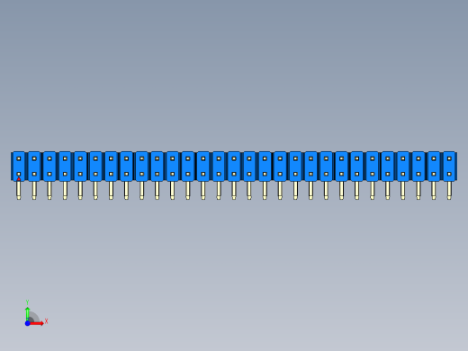 彩色公排针 100mil 2.54mm 系列-DS1022_blue_2x29p_100mil_TypeD_rev1.0前视缩略图