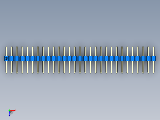 彩色公排针 100mil 2.54mm 系列-DS1022_blue_2x29p_100mil_TypeD_rev1.0俯视缩略图