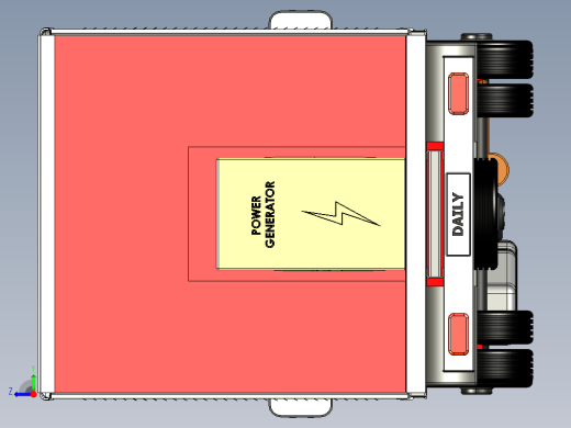 36-发电机用卡车 3d模型图纸右视缩略图