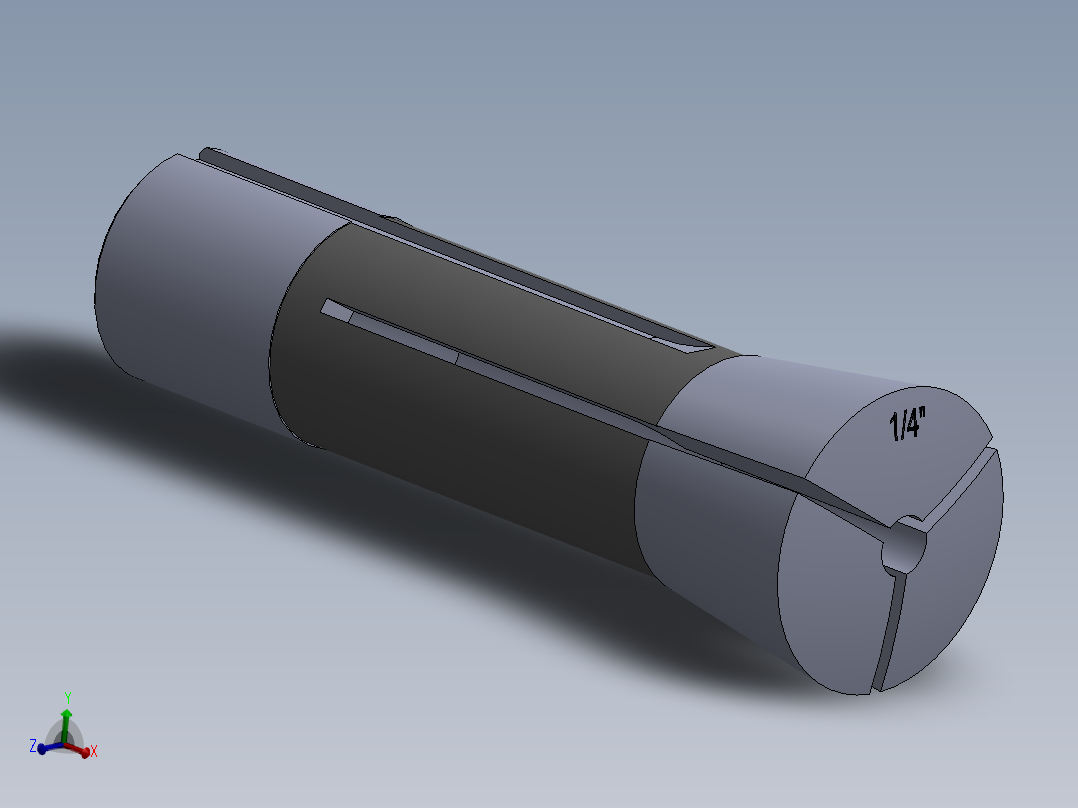 R8-夹头组-R8 COLLET 0.250.SLDPRT主视图