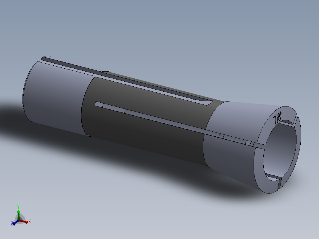R8-夹头组-R8 COLLET 0.875.SLDPRT主视图