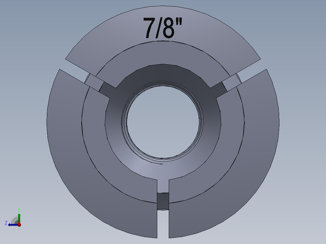 R8-夹头组-R8 COLLET 0.875.SLDPRT右视图