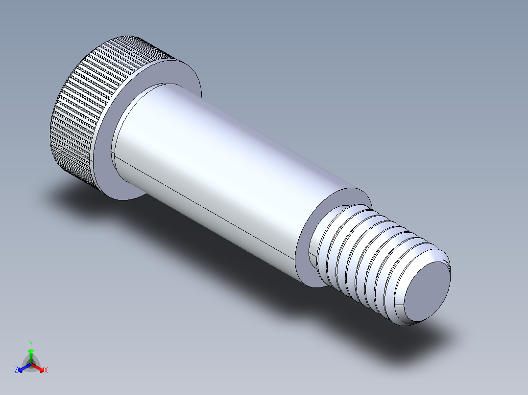 内六角螺螺栓-SB 0.500-13 x1.5正等轴测图