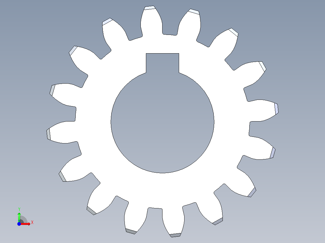 正齿轮压力角20 -64DP-20PA-16T SPUR GEAR前视图