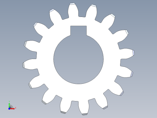 正齿轮压力角20 -64DP-20PA-16T SPUR GEAR前视缩略图