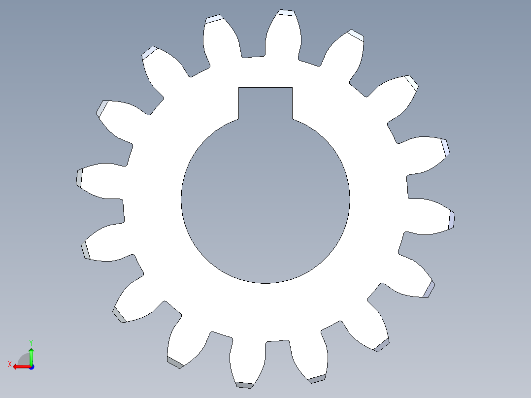 正齿轮压力角20 -64DP-20PA-16T SPUR GEAR后视图