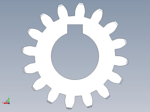 正齿轮压力角20 -64DP-20PA-16T SPUR GEAR后视缩略图