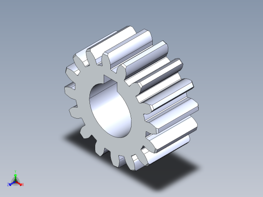 正齿轮压力角20 -64DP-20PA-16T SPUR GEAR正等轴测缩略图