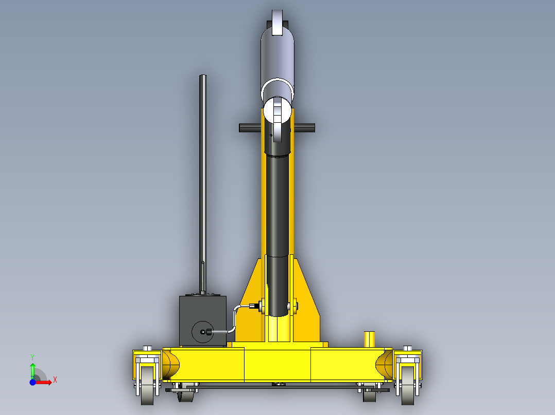 小型起重机前视图
