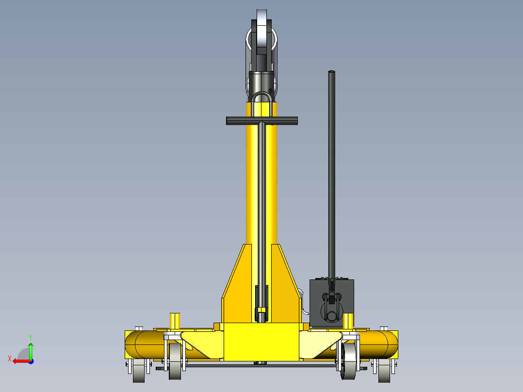 小型起重机后视图