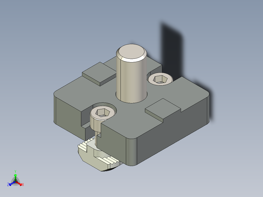 型材-BR 45X45 T-CONNECTOR KJN538698正等轴测图