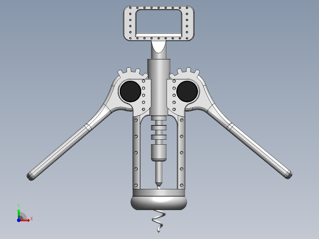 螺旋开瓶器2前视图