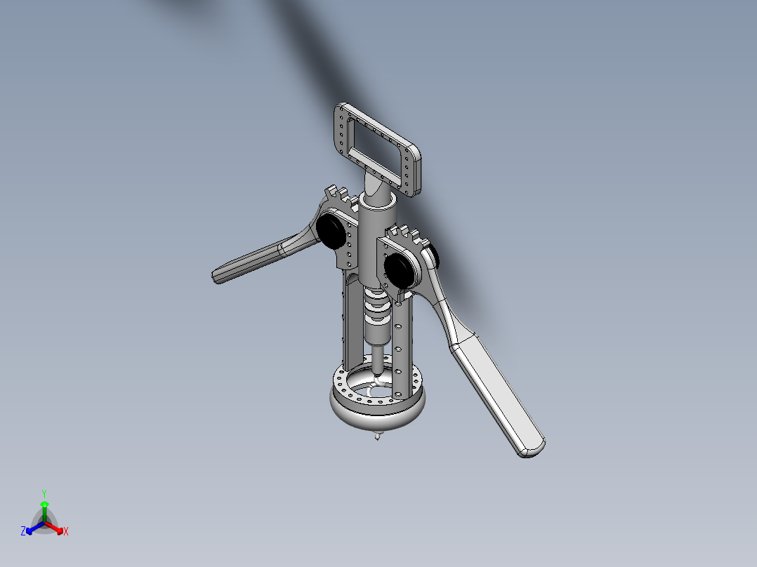 螺旋开瓶器2正等轴测图