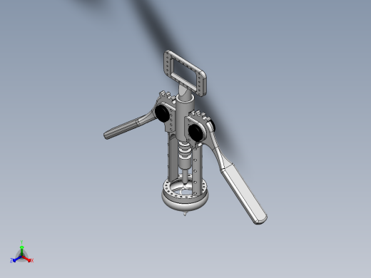 螺旋开瓶器2正等轴测缩略图