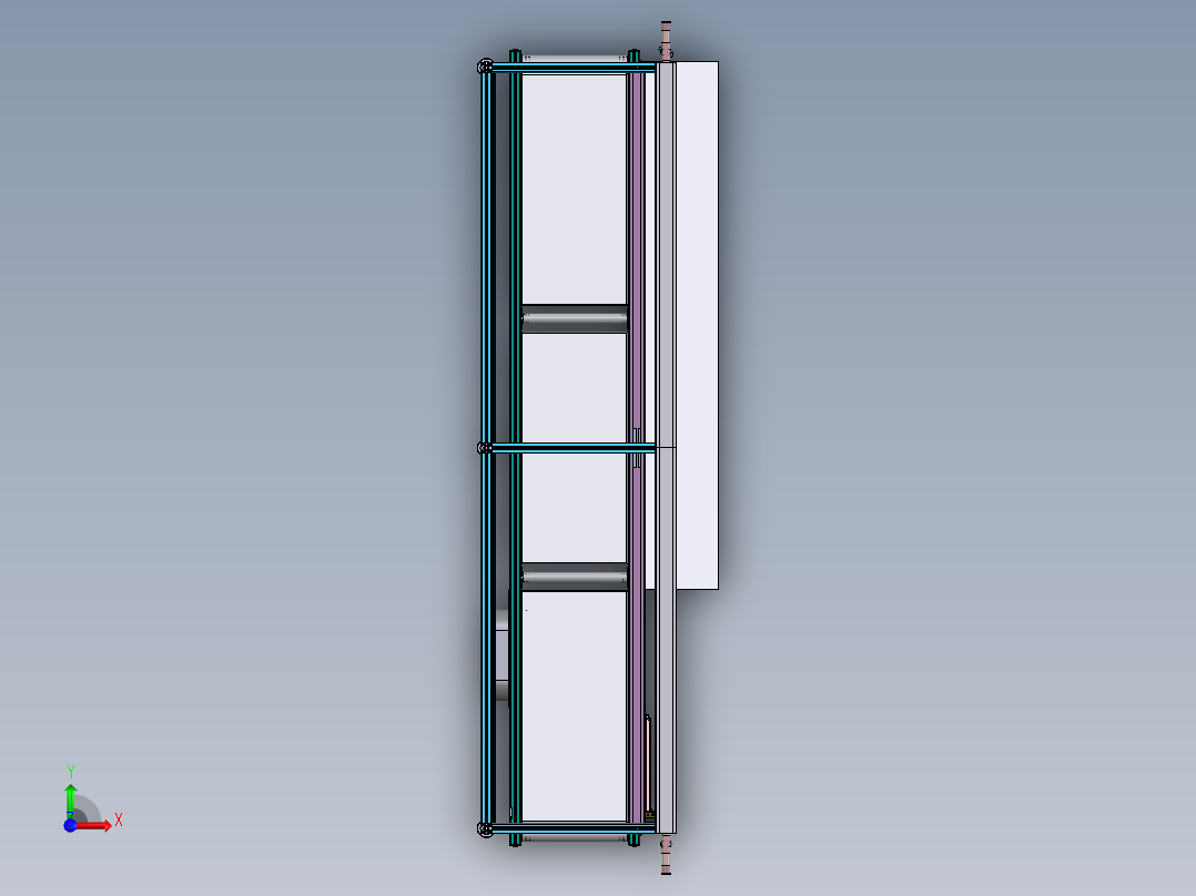 滚筒皮带线前视图