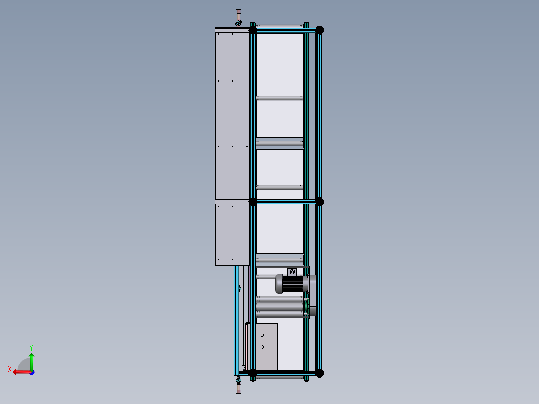滚筒皮带线后视图