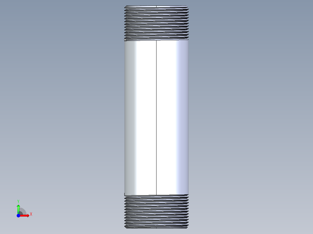 聚氯乙烯配件33-Sch80_Nipple_MPTxMPT_861-299_2.5in x 10in前视图