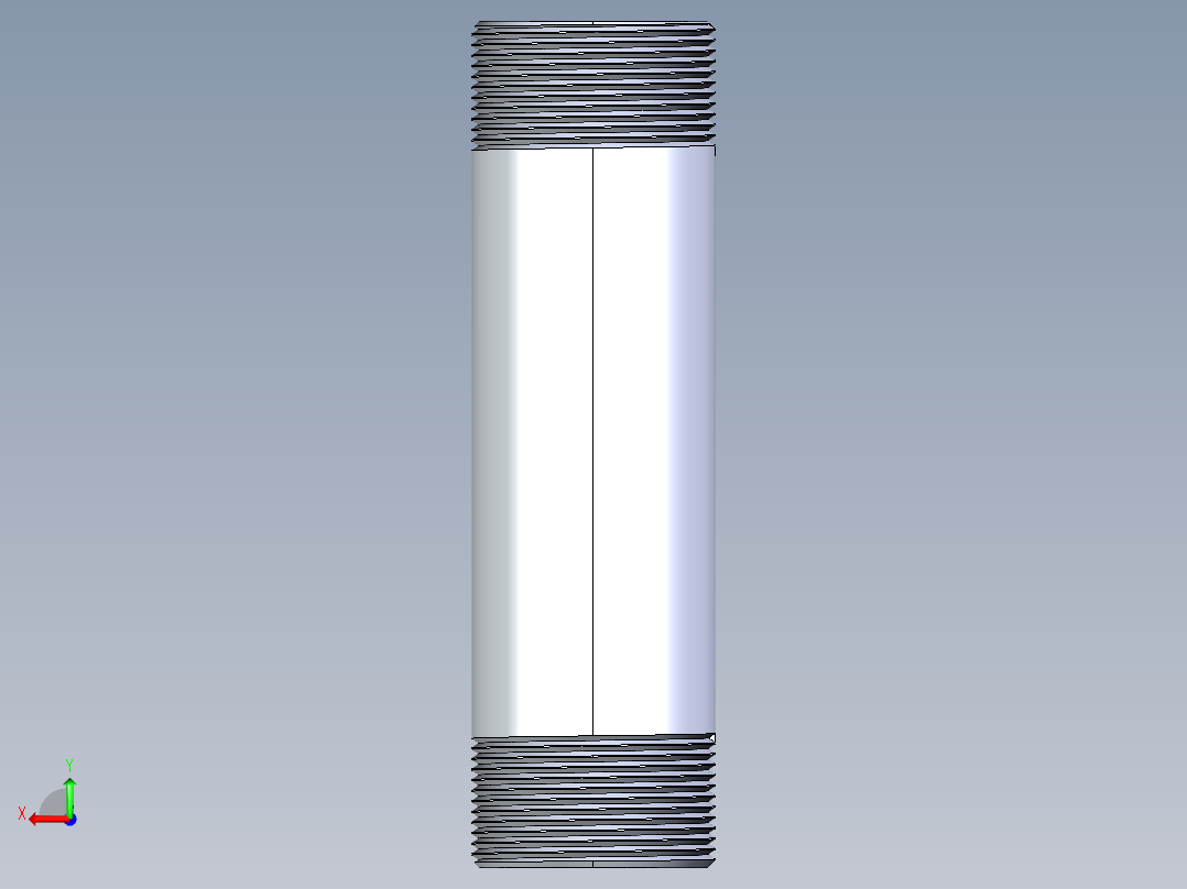 聚氯乙烯配件33-Sch80_Nipple_MPTxMPT_861-299_2.5in x 10in后视图