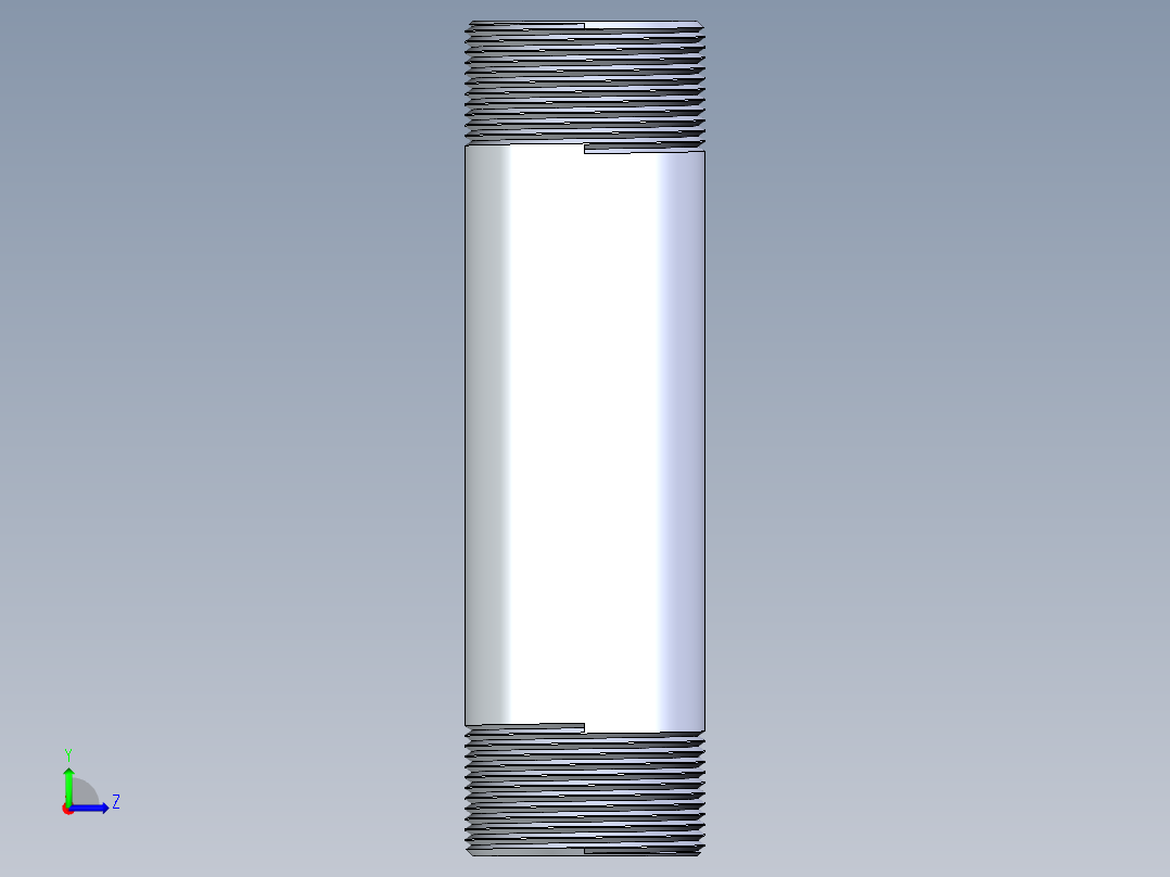 聚氯乙烯配件33-Sch80_Nipple_MPTxMPT_861-299_2.5in x 10in左视图