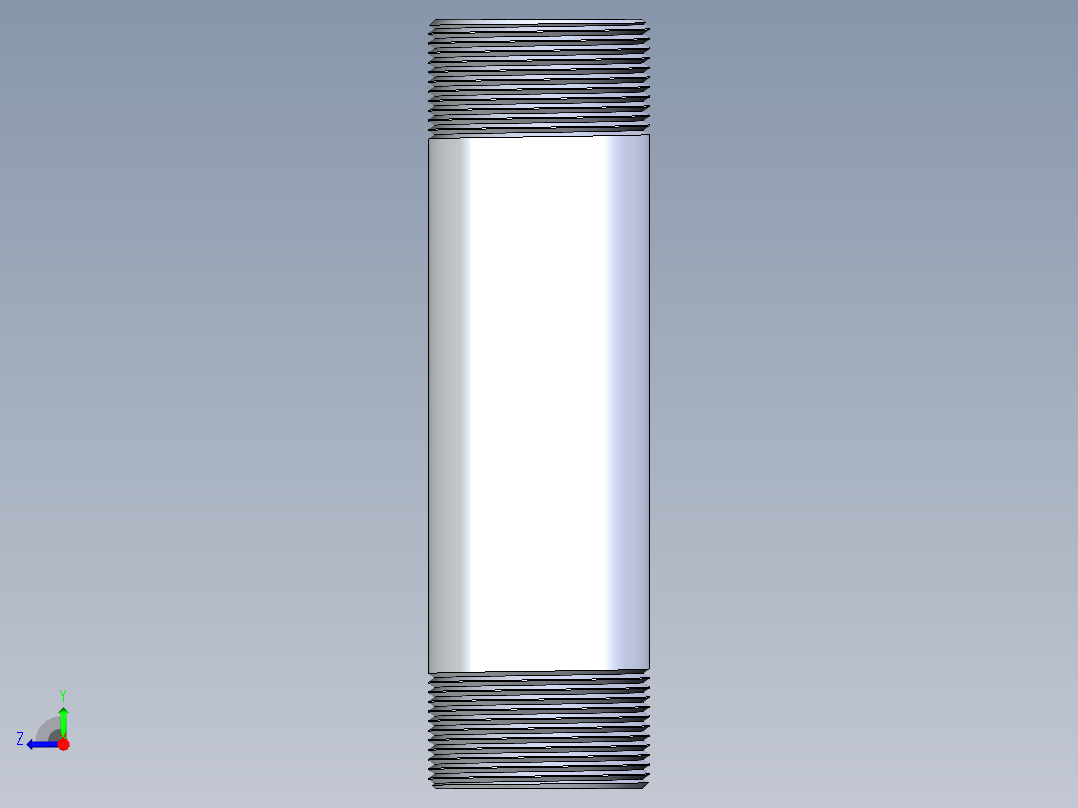 聚氯乙烯配件33-Sch80_Nipple_MPTxMPT_861-299_2.5in x 10in右视图