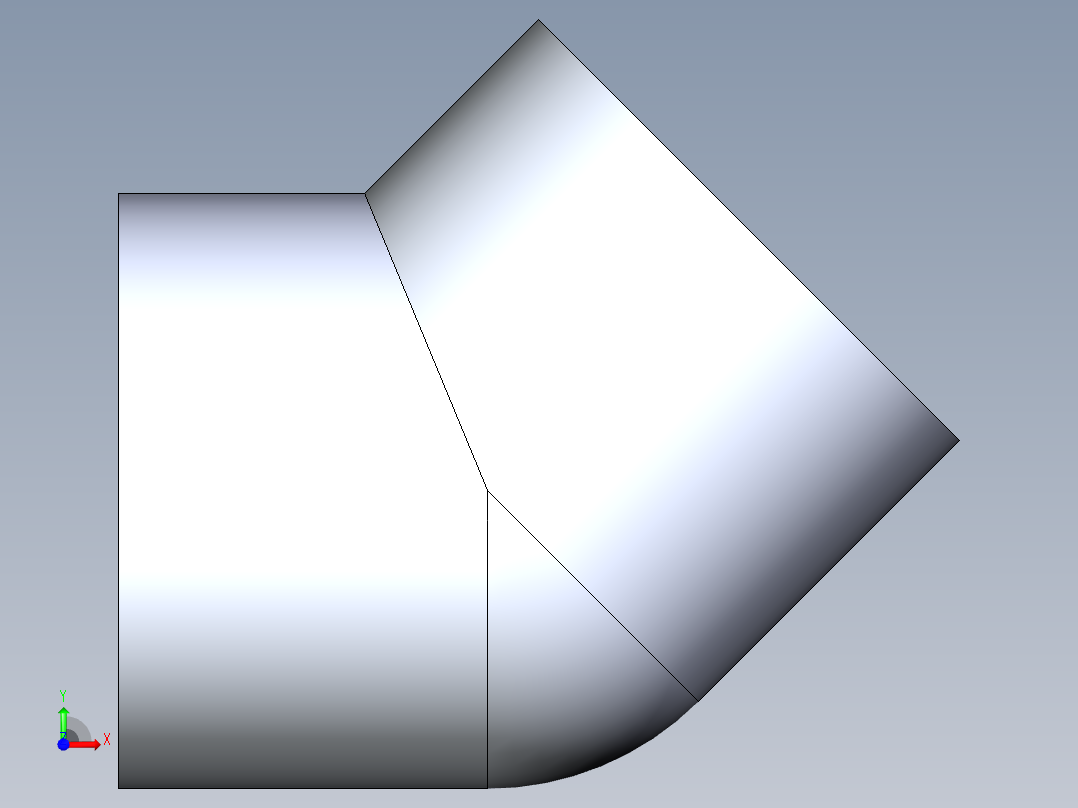 聚氯乙烯配件08-Sch80_45Elbow_SxS_817-100 _10in前视图