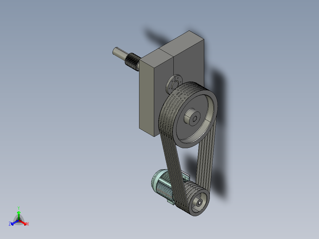 碎石机正等轴测图