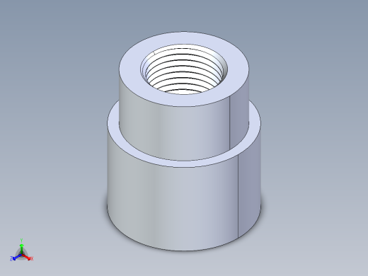 CPVC管件13-Sch80_ReducerCoupling_FPTxFPT_9830-101_0.75in x 0.5in正等轴测缩略图