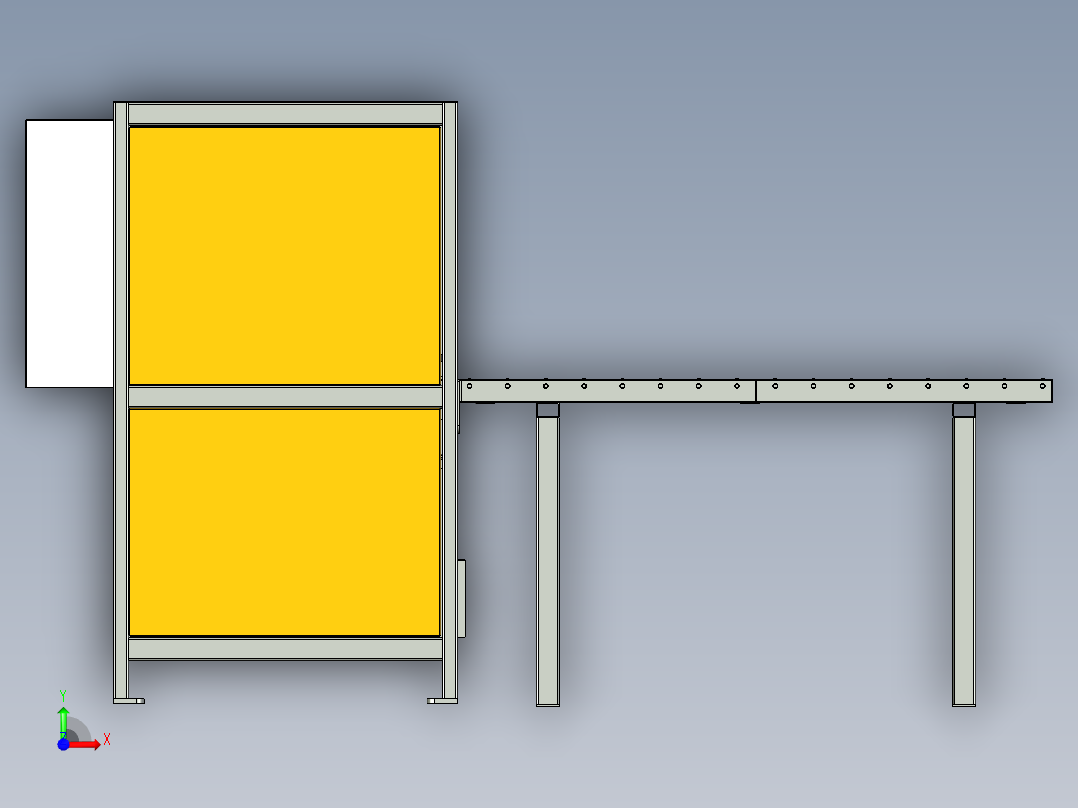 45度铝材锯切设备step前视图