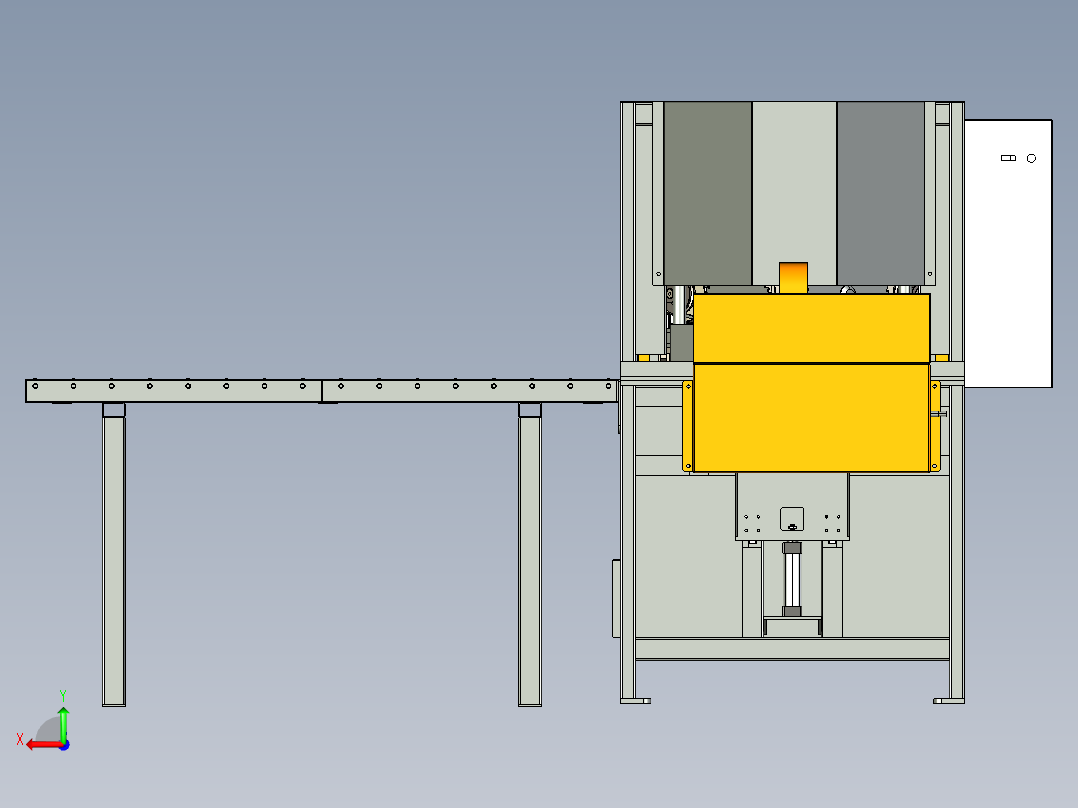 45度铝材锯切设备step后视图