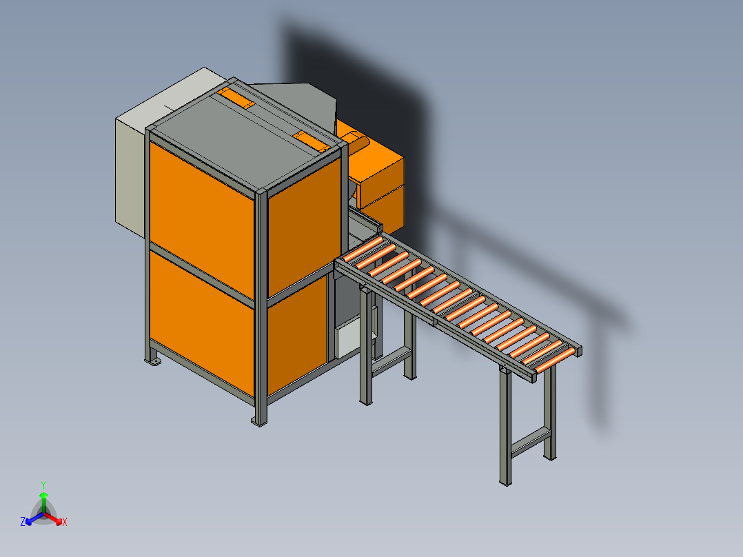 45度铝材锯切设备step正等轴测图