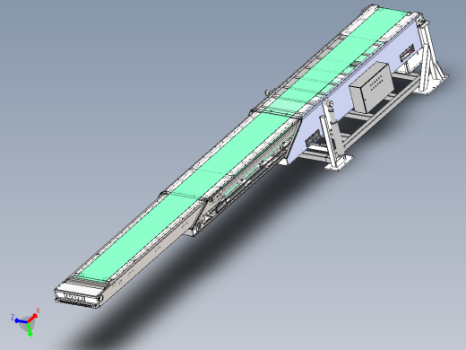 三节伸缩皮带机（sw18可编辑+工程图）