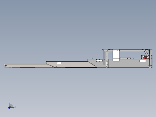 三节伸缩皮带机（sw18可编辑+工程图）前视缩略图