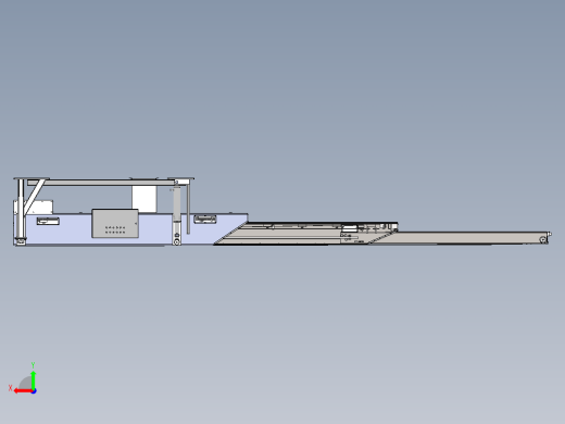 三节伸缩皮带机（sw18可编辑+工程图）后视缩略图