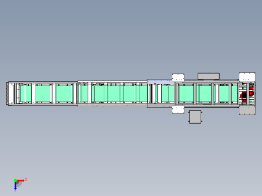 三节伸缩皮带机（sw18可编辑+工程图）俯视缩略图