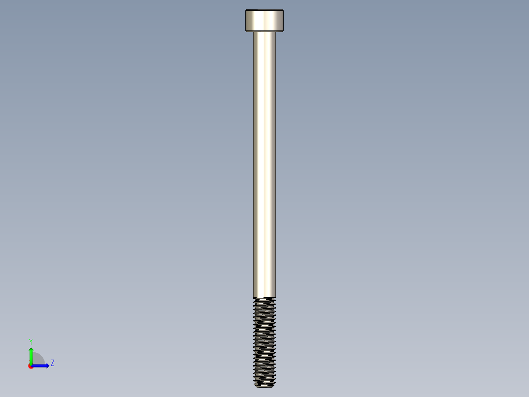 Screw_DIN_912_M6x95_A2.STEP公制内六角螺钉左视图