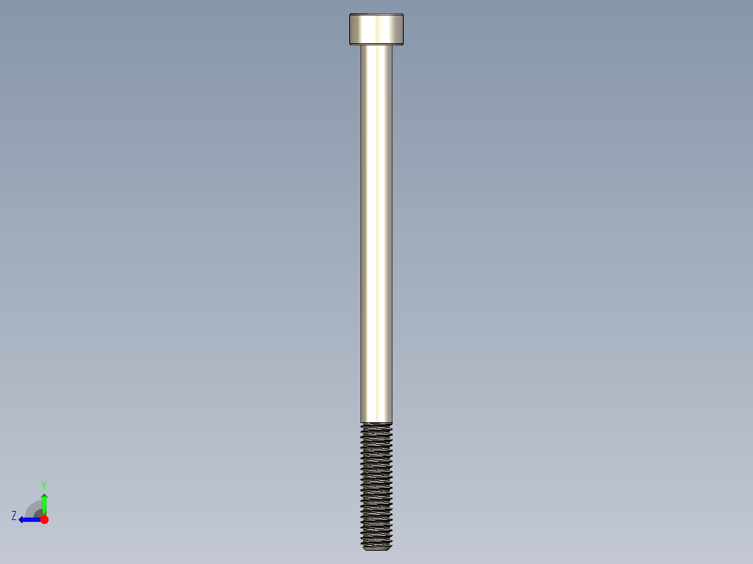 Screw_DIN_912_M6x95_A2.STEP公制内六角螺钉右视图