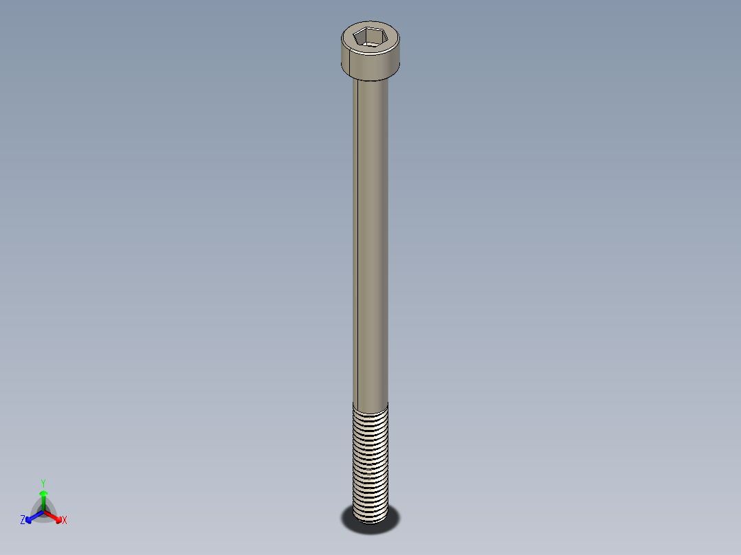 Screw_DIN_912_M6x95_A2.STEP公制内六角螺钉正等轴测图