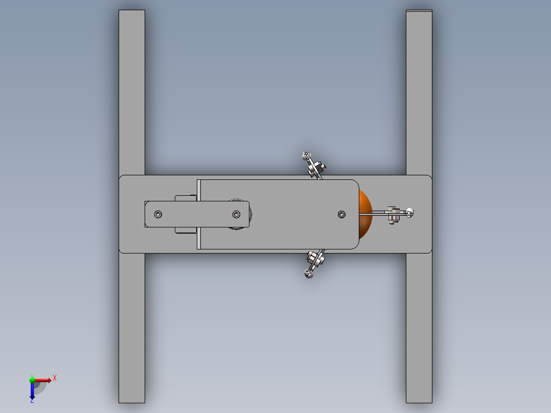 橘子剥皮机俯视图