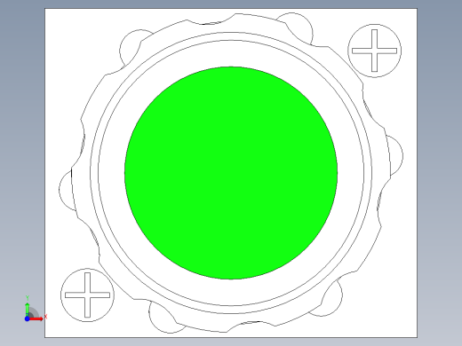 德力西电气LD11-25 绿 圆平形前视缩略图