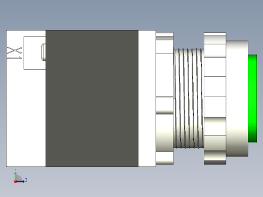 德力西电气LD11-25 绿 圆平形左视缩略图
