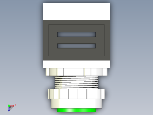 德力西电气LD11-25 绿 圆平形俯视缩略图