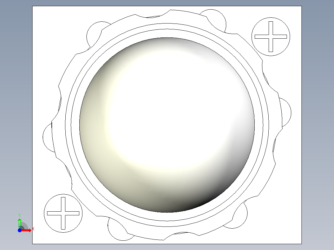 德力西电气LD11-25 纯白 球形前视图