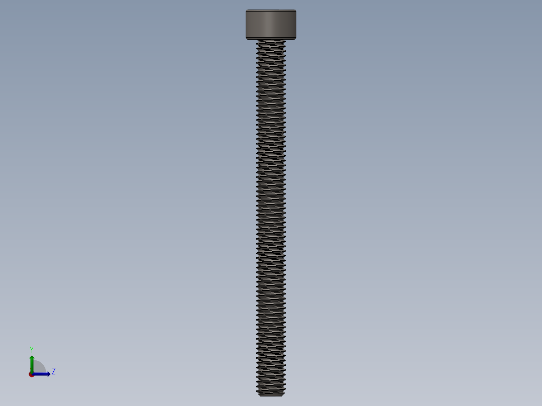 Screw_DIN_912_M5x60F_A2.SLDPRT公制内六角螺钉左视图