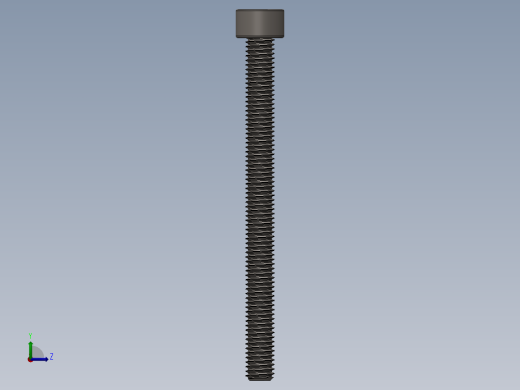 Screw_DIN_912_M5x60F_A2.SLDPRT公制内六角螺钉左视缩略图