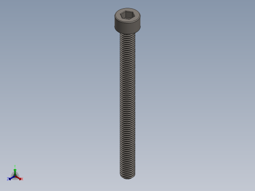 Screw_DIN_912_M5x60F_A2.SLDPRT公制内六角螺钉正等轴测缩略图