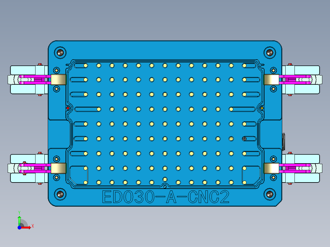 EDO30-A-笔记本CNC工装夹具三维模型CNC2-180622前视图