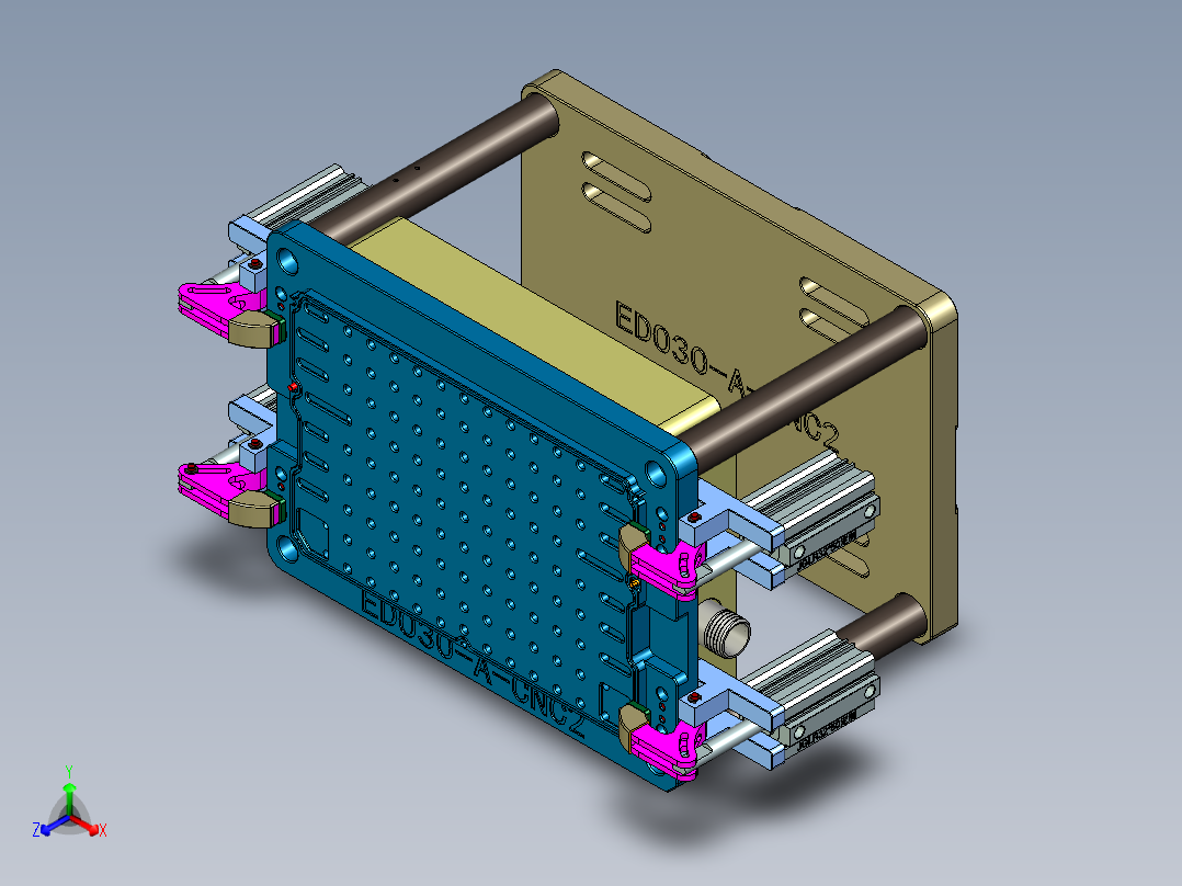 EDO30-A-笔记本CNC工装夹具三维模型CNC2-180622正等轴测图