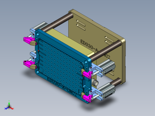EDO30-A-笔记本CNC工装夹具三维模型CNC2-180622正等轴测缩略图
