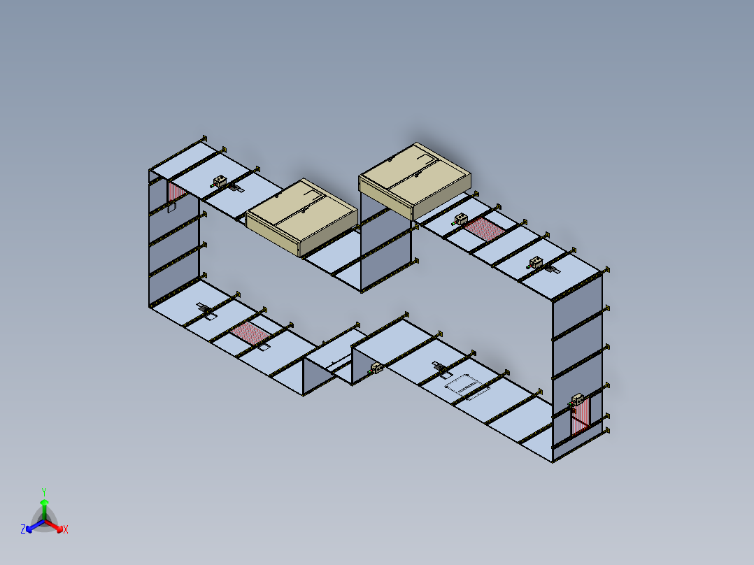 非标产线外围安全防护栏集成标准化设计